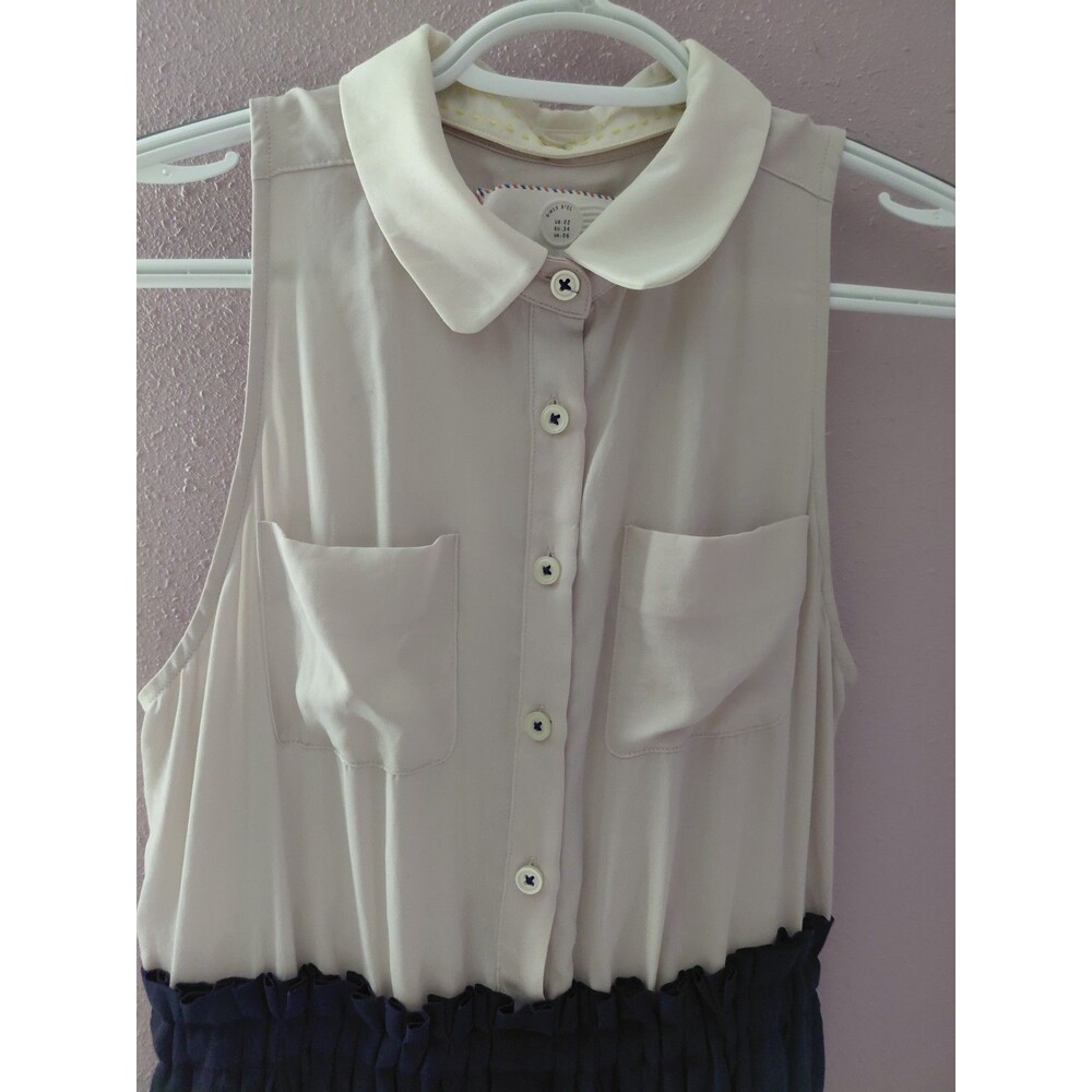 Anthropologie Postmark Midi Length Button Down Dress Removable Collar Sz 2 - Picture 5 of 12